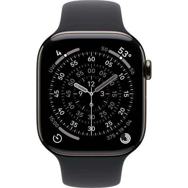 Смарт-часы Apple Watch Series 11 46mm 5G титан черныйчерный резина 2